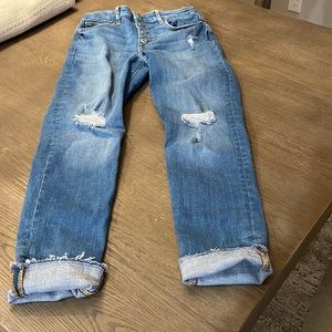 GAP Girls straight leg distressed jeans